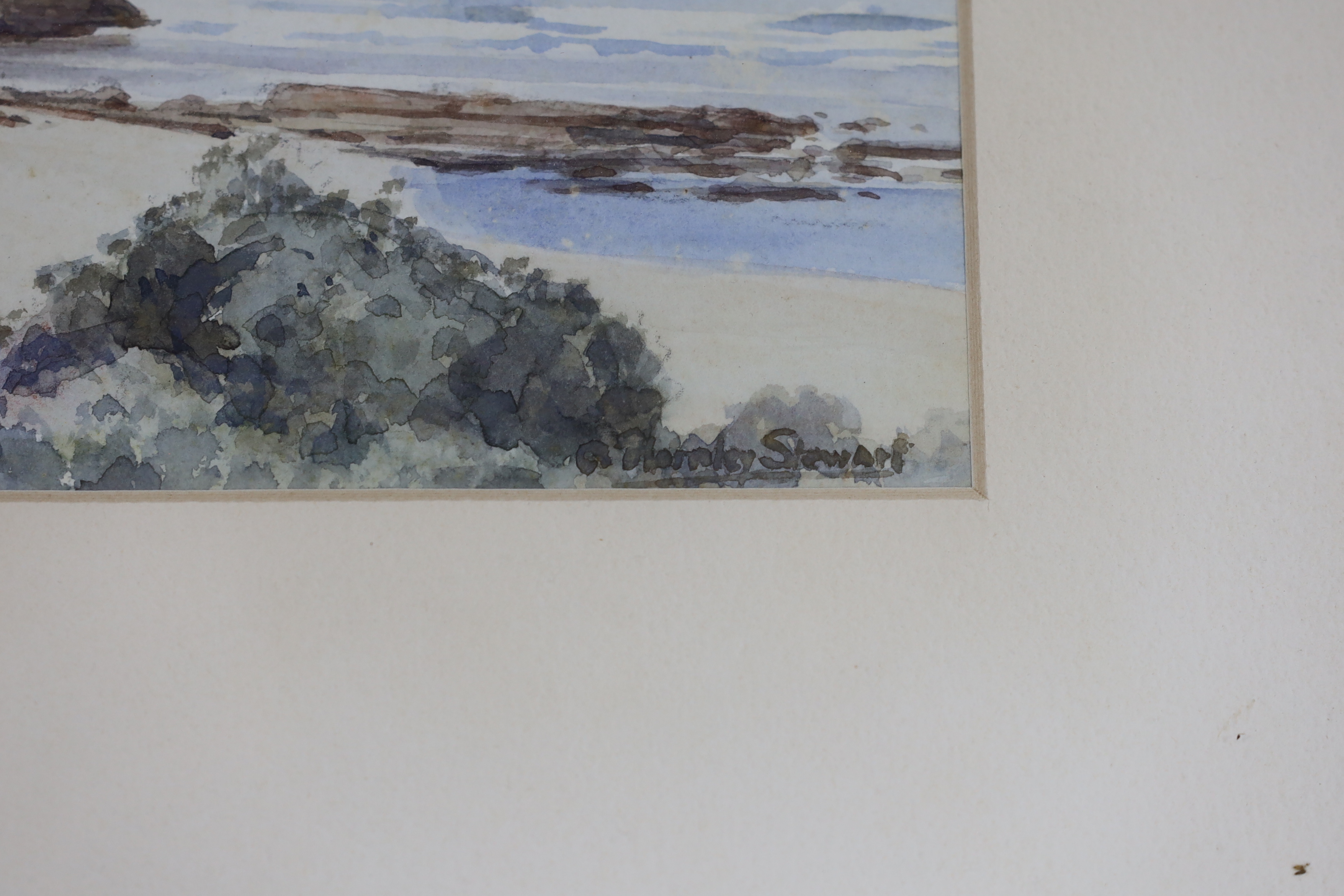 Dorothy Stewart (American, 1891-1955), watercolour, Beach scene, signed, 23 x 31cm